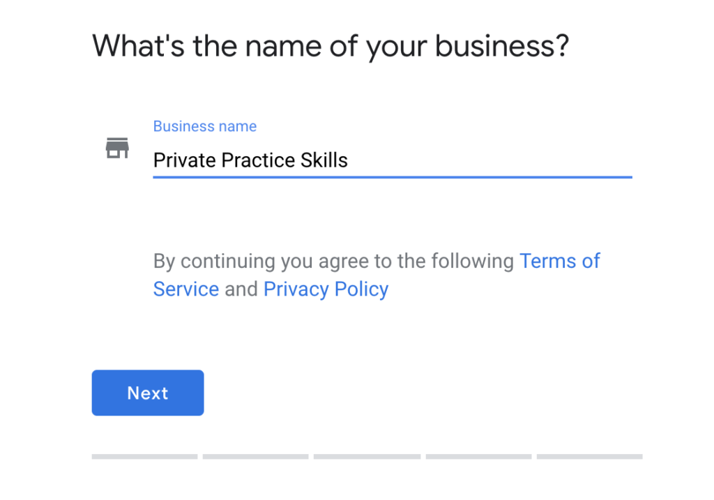 Google My Business for Private Practice step-by-step