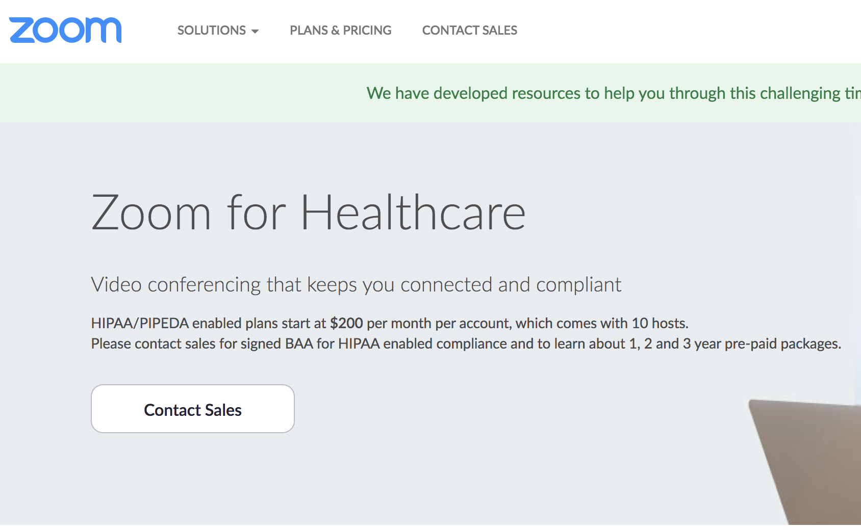 Zoom for Healthcare Pricing